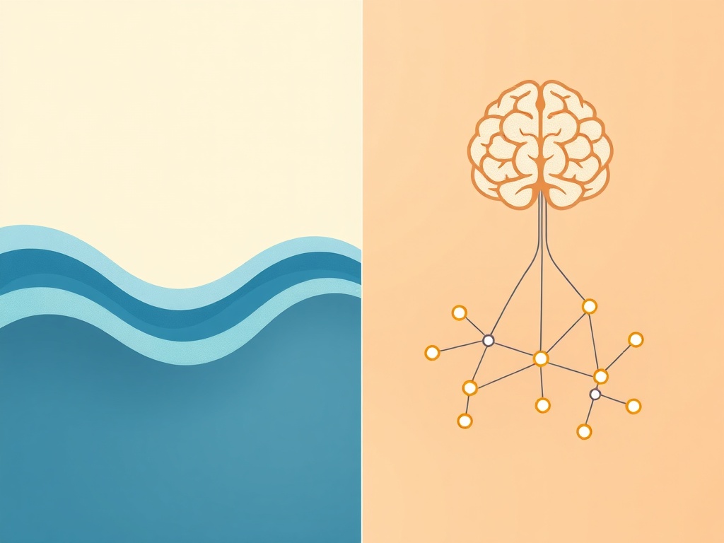 Professional illustration of two healing pathways representing EMDR and CBT therapy approaches