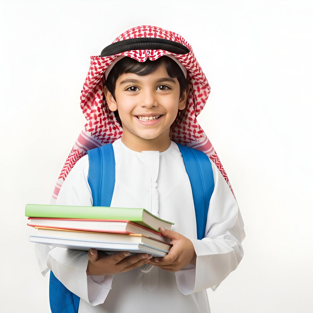 arab boy with books wearing traditional attire.jpg