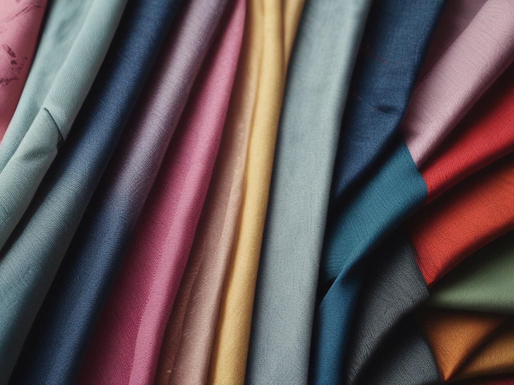 A beautifully arranged collection of fabric swatches in various colors