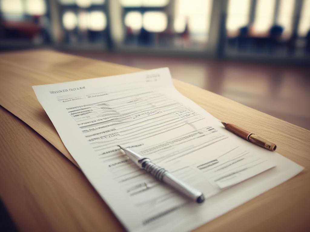 a realistic high resolution close up of a registration form