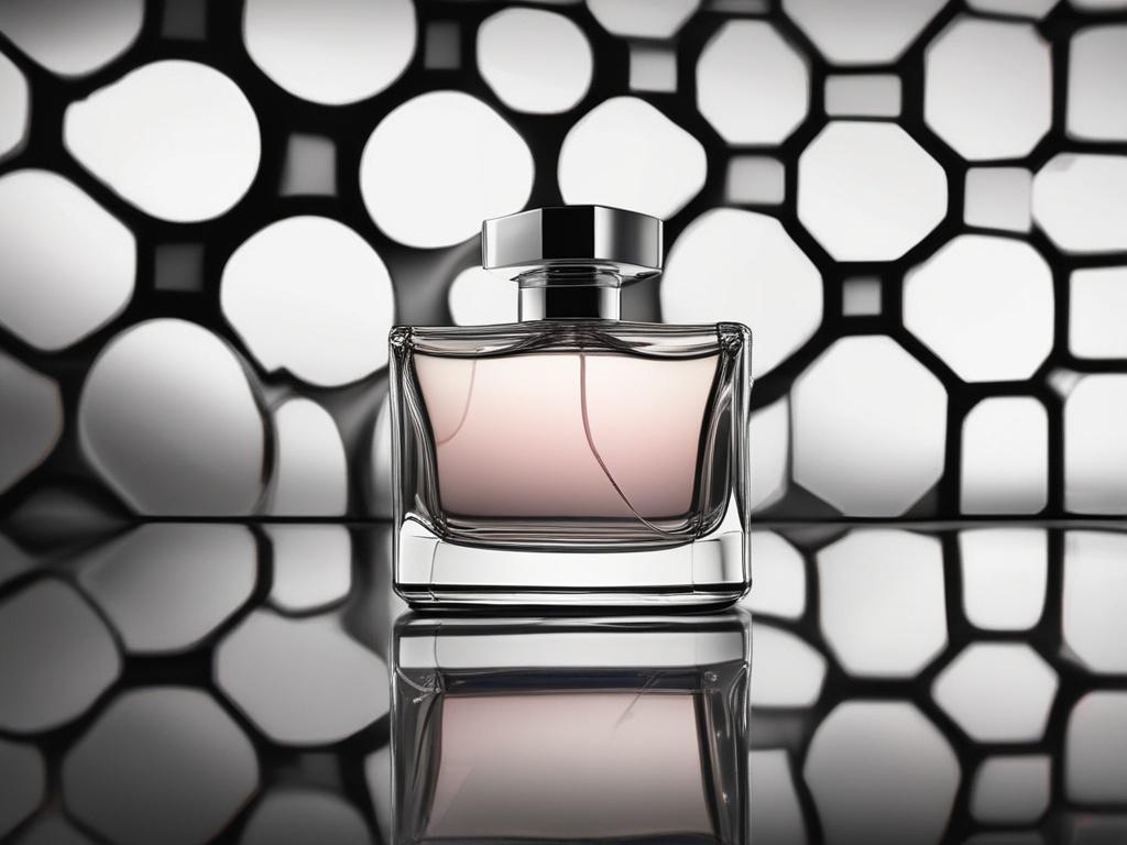A high resolution image of a 50ml perfume bottle, elegantly
