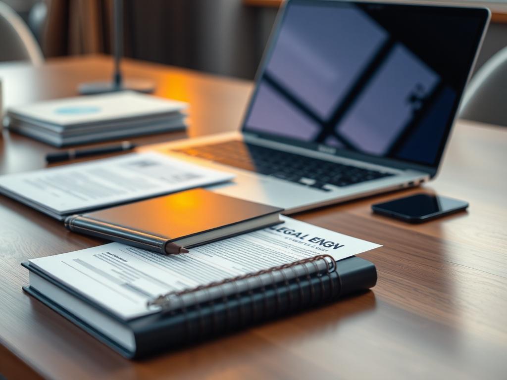 A close up shot of a stylish office desk featuring