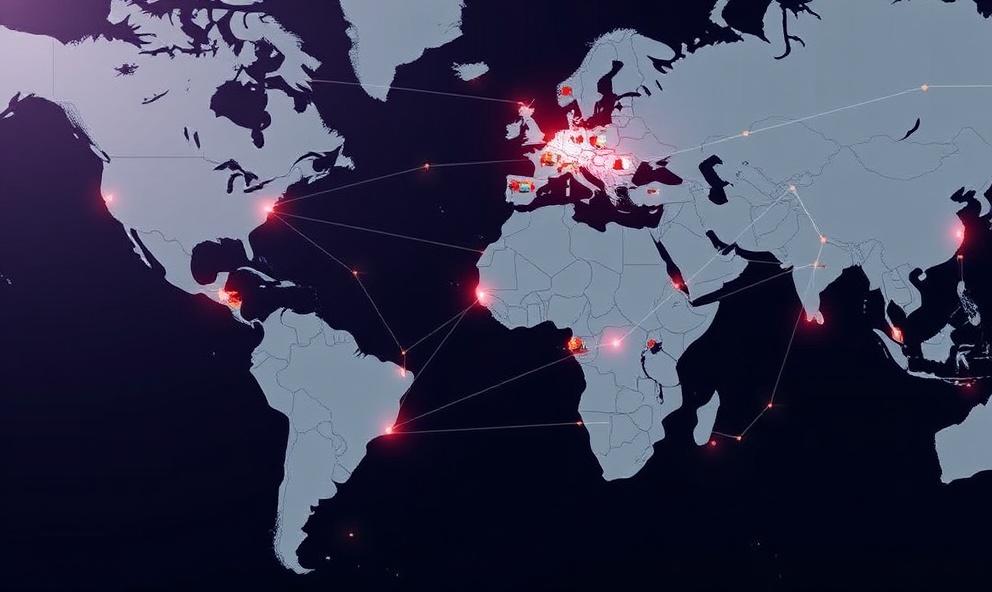 Global logistics network visualization