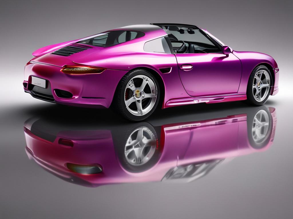 A high end Porsche wrapped in a glossy vinyl finish,
