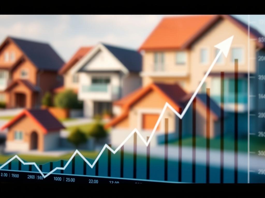 A close up shot of a financial graph displaying upward