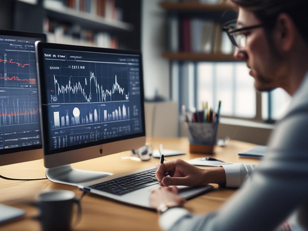 A close up shot of a professional consultant analyzing a