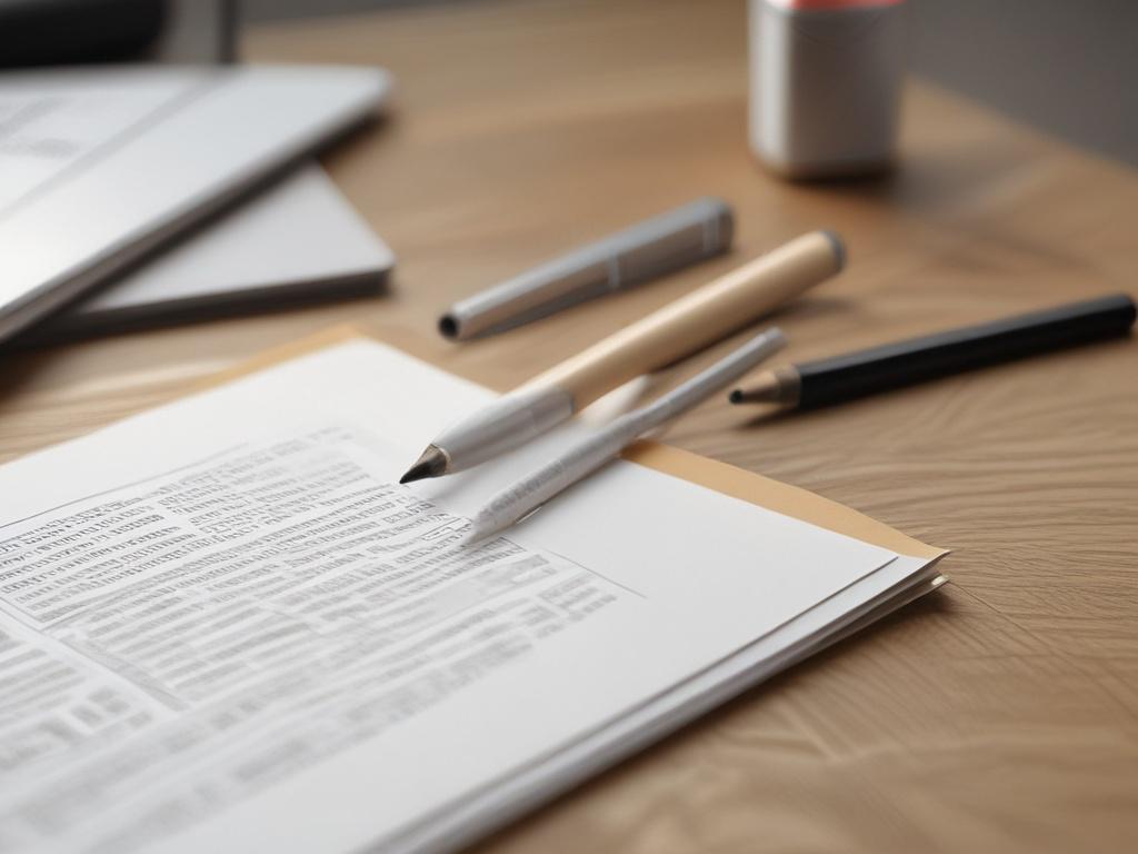 a close up shot of a professional CV with a