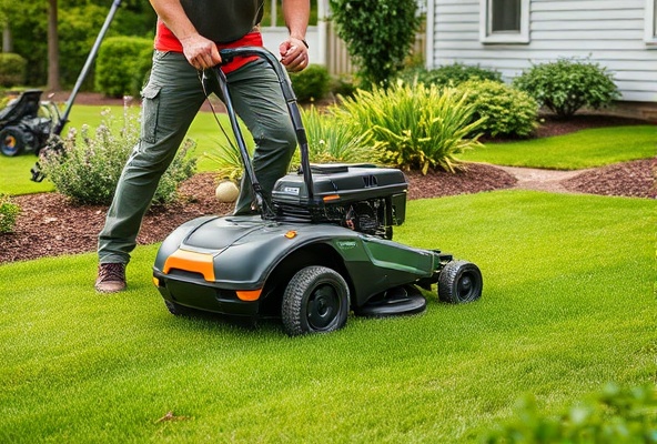 Professional garden maintenance and landscaping work