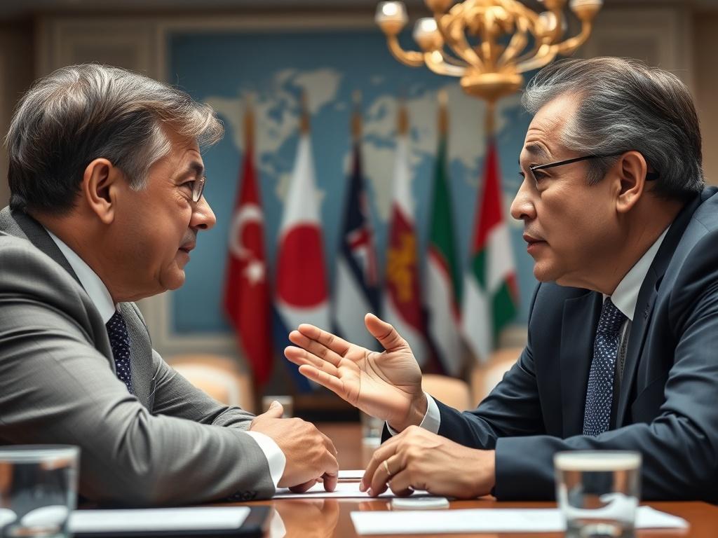 A hyper realistic close up shot of an ambassador engaging