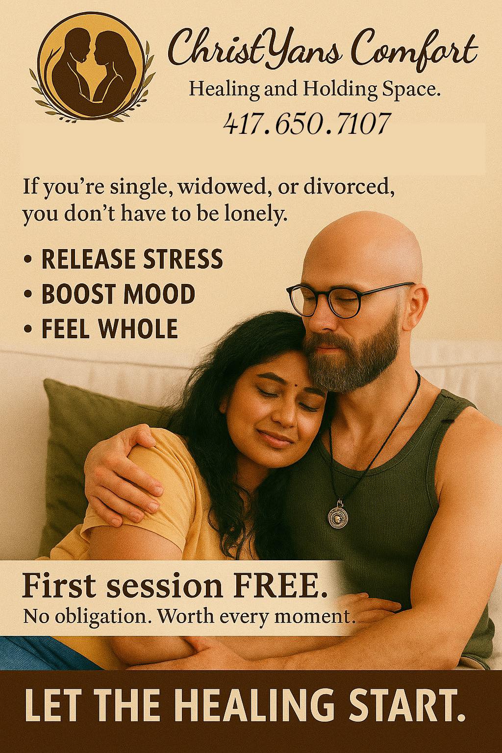 Cozy, welcoming therapeutic environment with soft lighting and comfortable furnishings