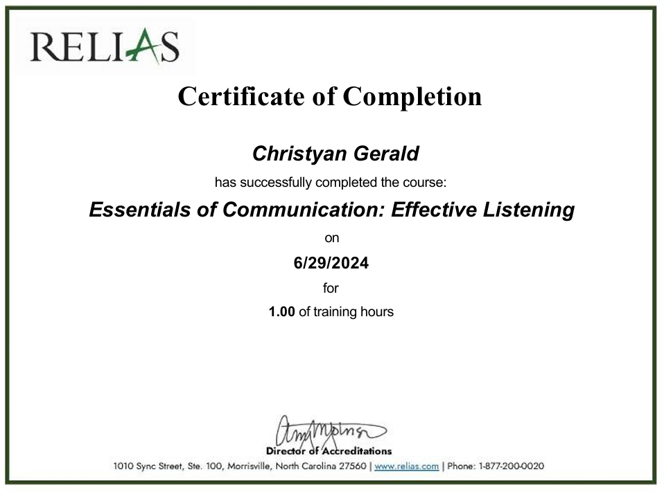 Essentials of Communication: Effective Listening