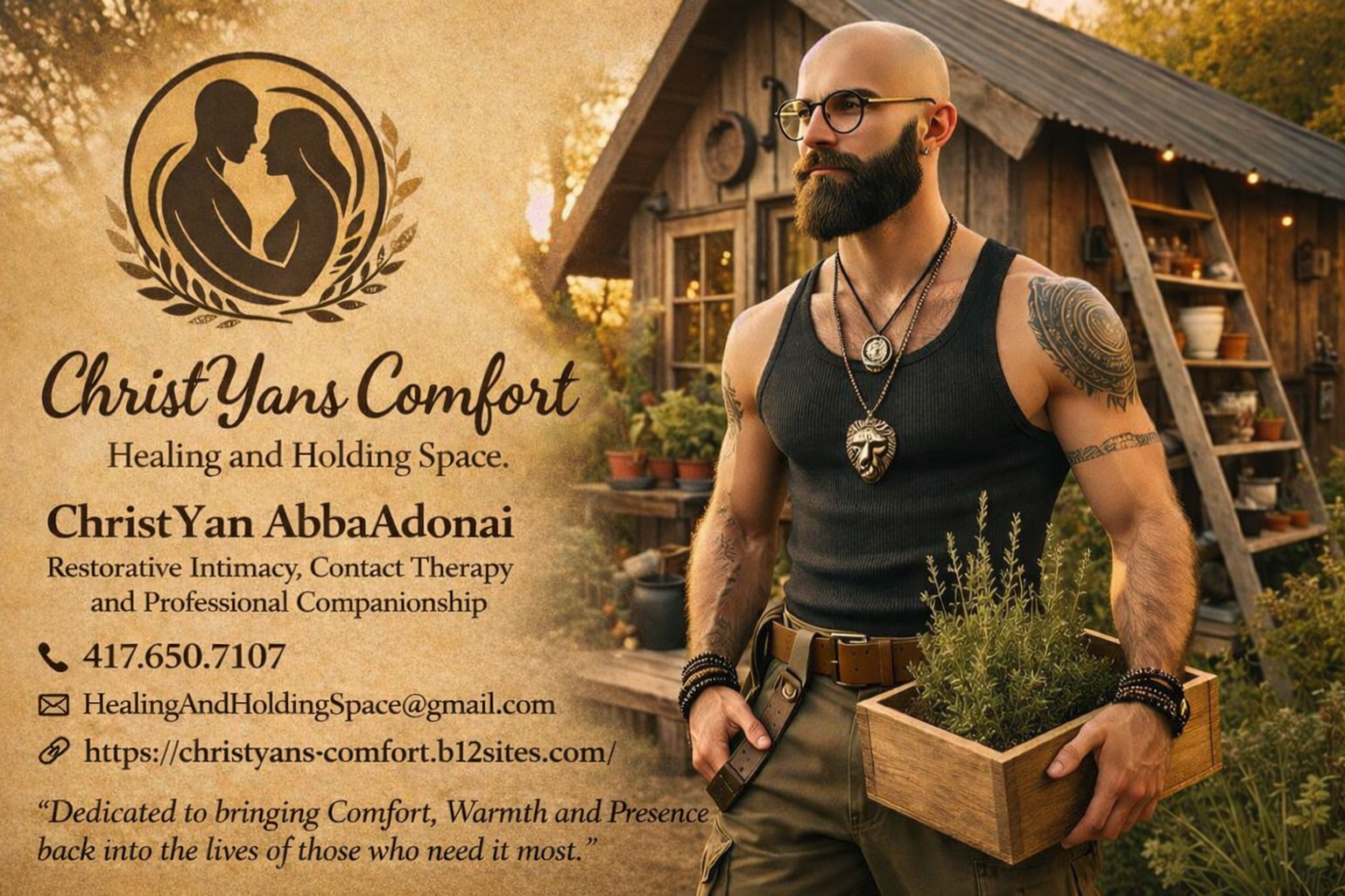 Healing and connection visual for therapeutic services