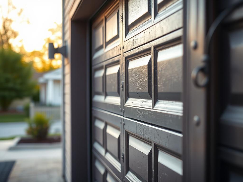 **AI Image Generation Prompt:**

Create a realistic high-resolution photograph that visually represents the theme "Emergency Garage Door Repair in Queens: What to Do When Your Door Won’t Open." The composition should be simple and clear, focusing on a close-up shot of a garage door that appears stuck in the closed position, showcasing visible signs of wear and tear. The door should have a classic design, featuring classic panels with a distressed paint finish, conveying the urgency of a repair situation. 

