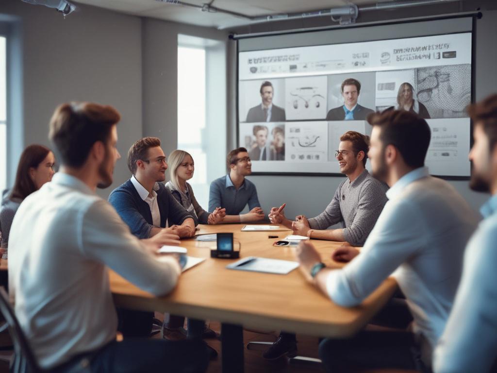 A close up of a startup pitch presentation where entrepreneurs