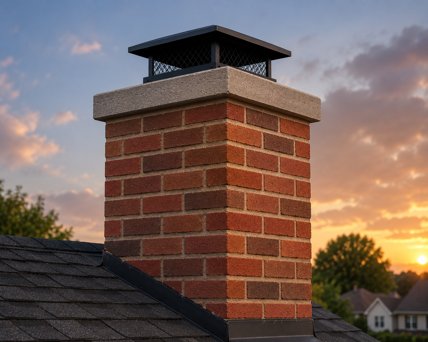 Professional chimney cap installation