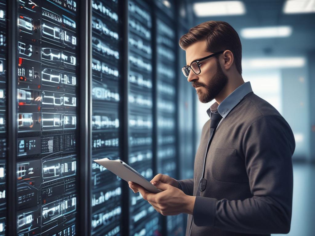 A high resolution image of an IT security analyst examining