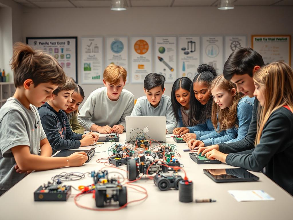 A high resolution of a diverse group of students engaged