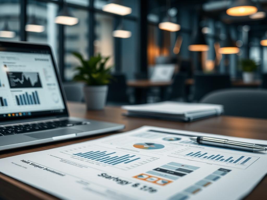 A close up shot of a digital strategy document with