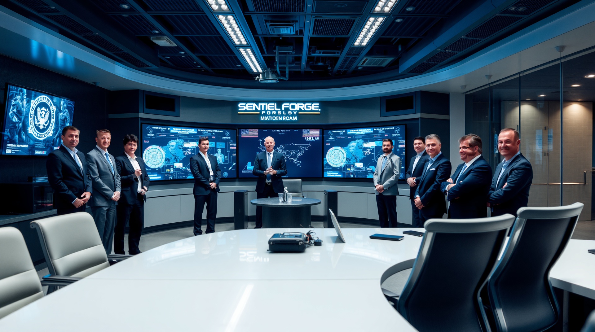 Premium corporate headquarters strategy room