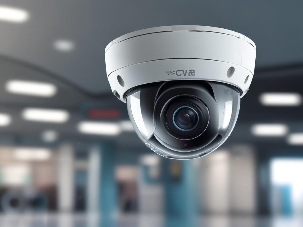 CCTV installation at Export Terminal, close up of high definition