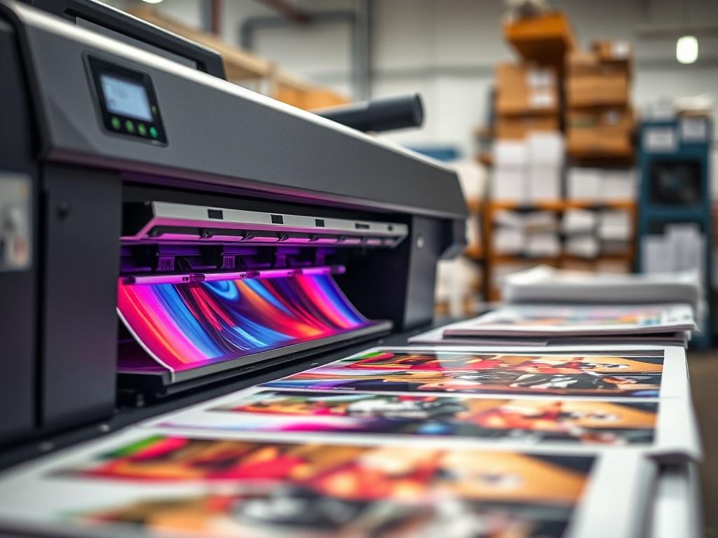 A close up of a high tech digital printing machine