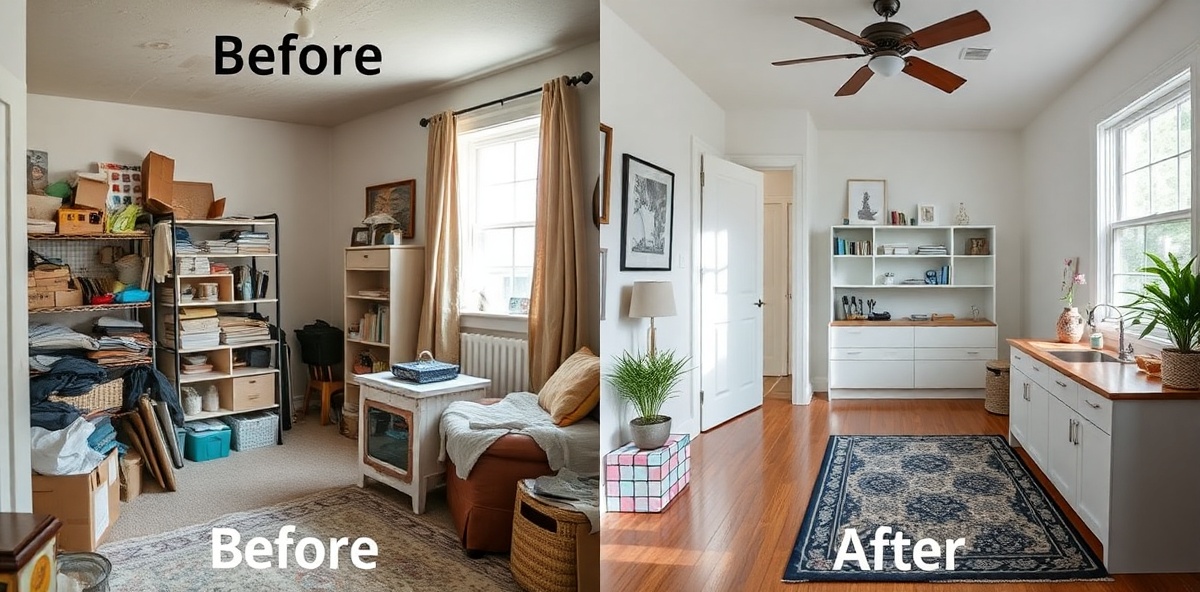 Before and after deep cleaning transformation