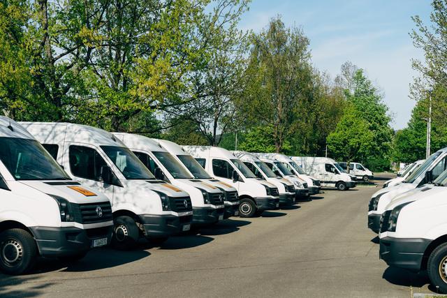 This is a picture of cargo vans for a courier delivery service.