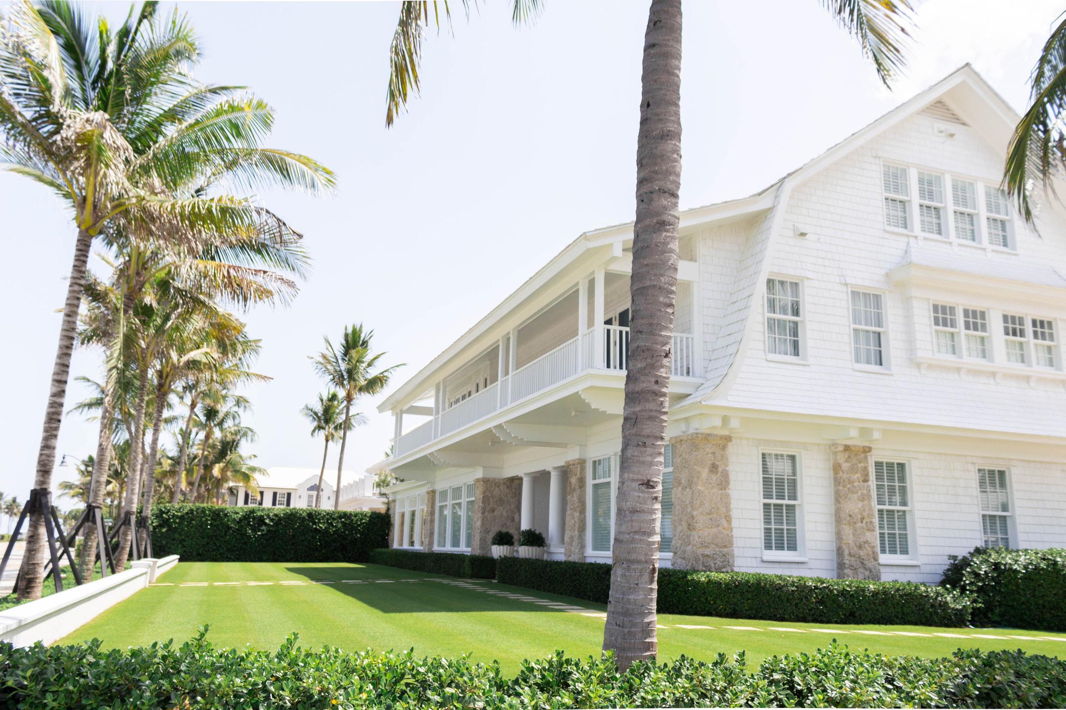 Image of an incredible home exterior because the owners used a paint contractor referral in Palm Beach, FL.