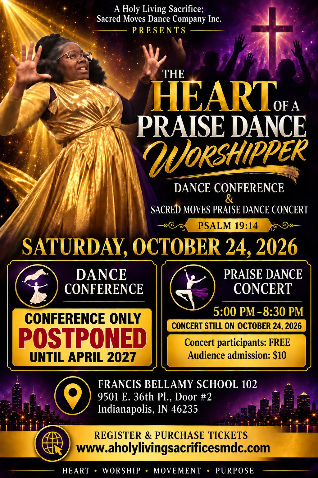 The Heart of a Praise Dancer conference flyer