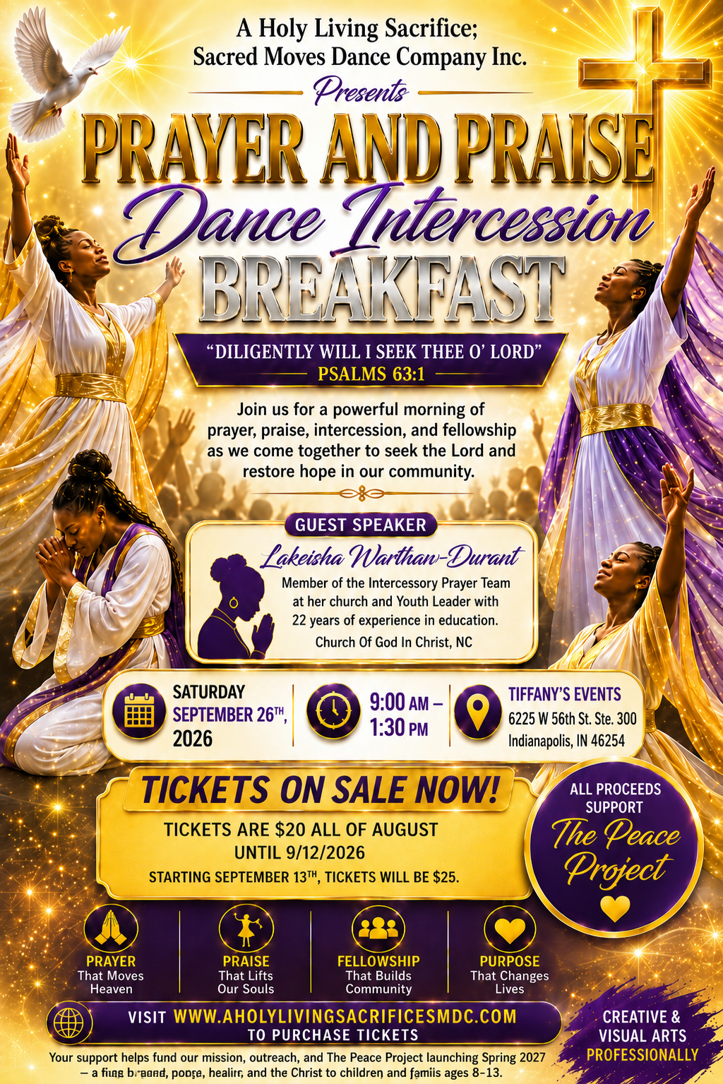 Prayer and Praise Dance Intercession Breakfast flyer