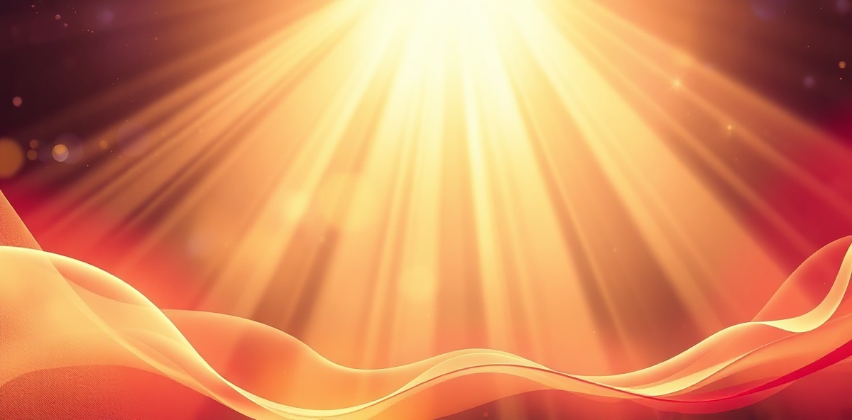 Abstract spiritual worship with flowing light