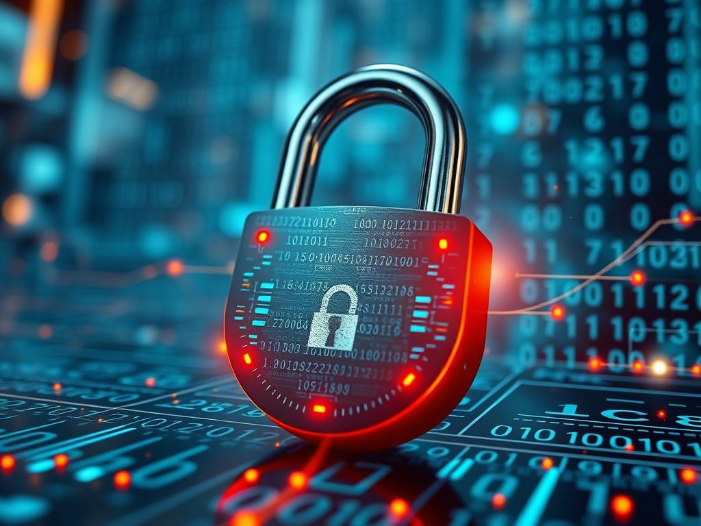 A close up shot of a digital padlock symbolizing advanced