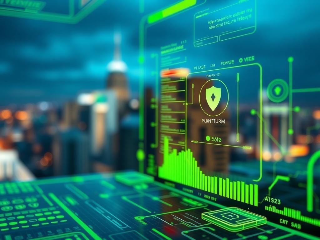 A close up shot of a futuristic digital environment showcasing