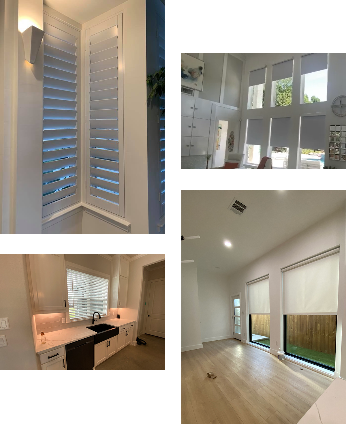 Various window treatment options.