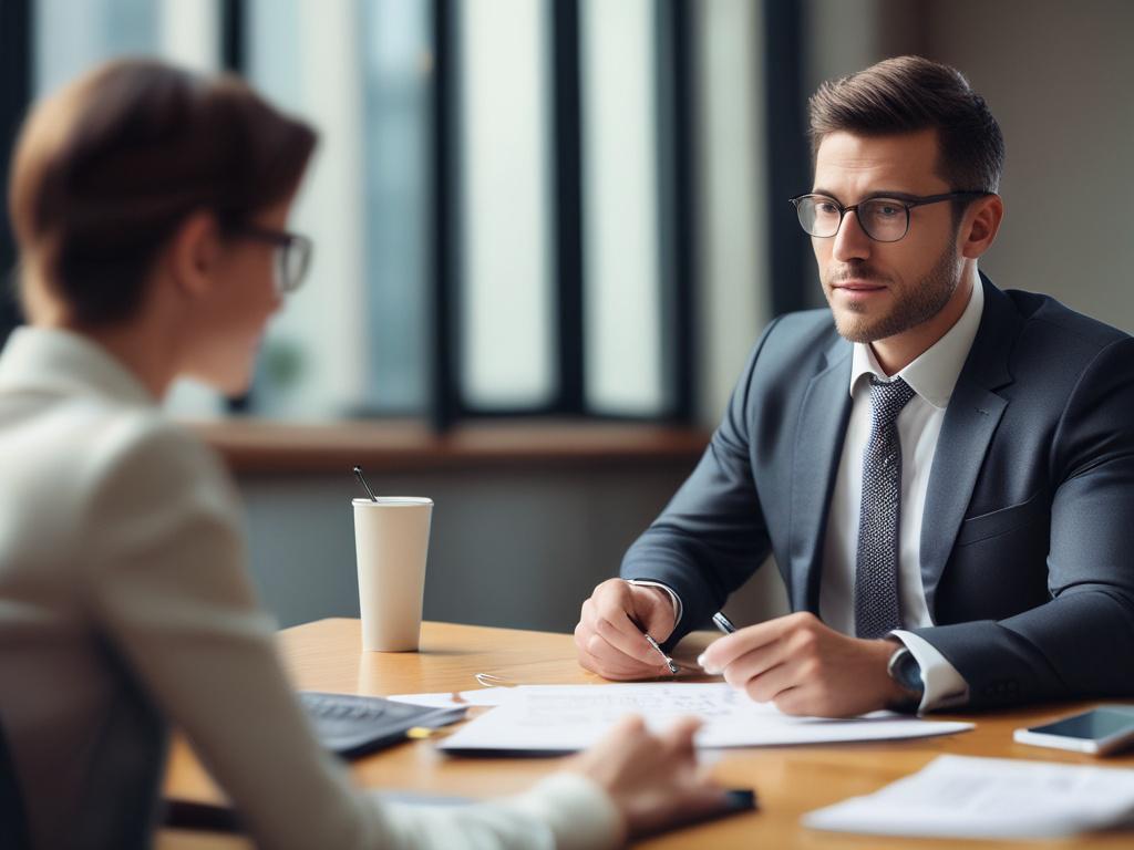close up of a financial planner discussing strategies with a
