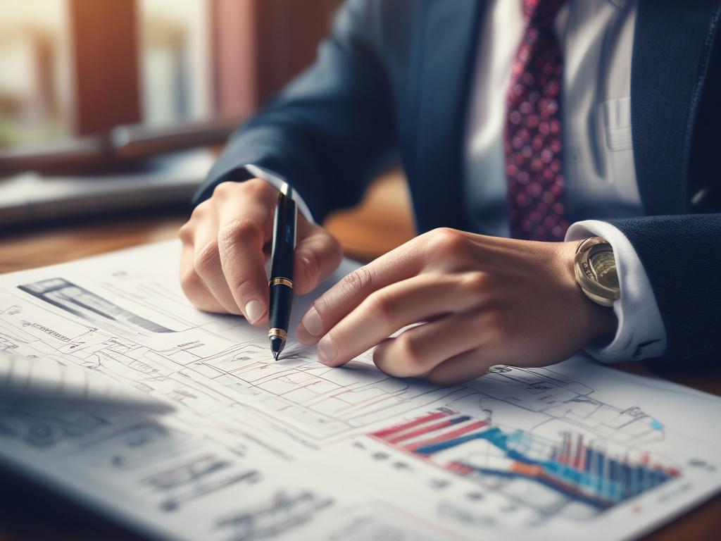 investment strategy planning, close up of a financial advisor with