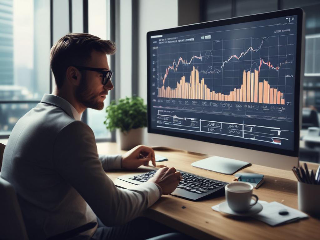a close up of a financial advisor working on a