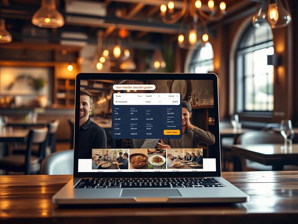 A user friendly online reservation system interface displayed on a