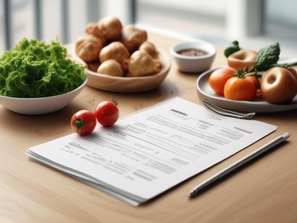 A close up shot of a beautifully arranged weekly menu,