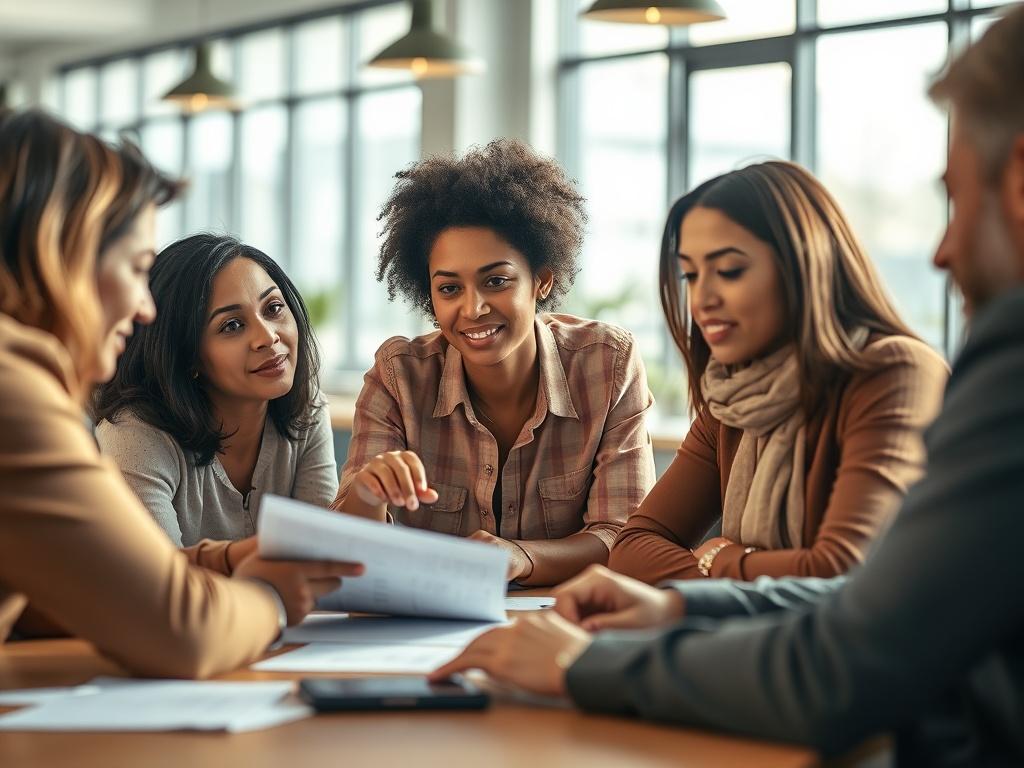 A close up shot of a diverse group of small