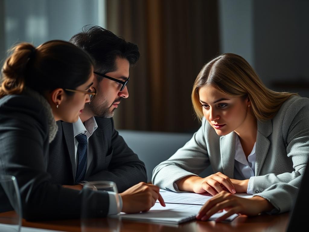 A close up shot of two business professionals engaged in