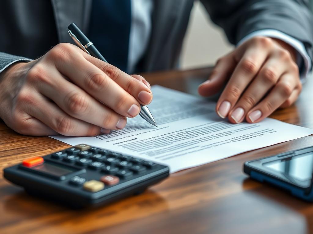 A close up shot of hands signing a contract, with