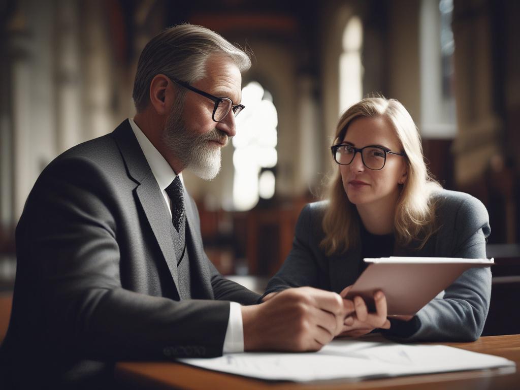 A close up shot of a church leader discussing best