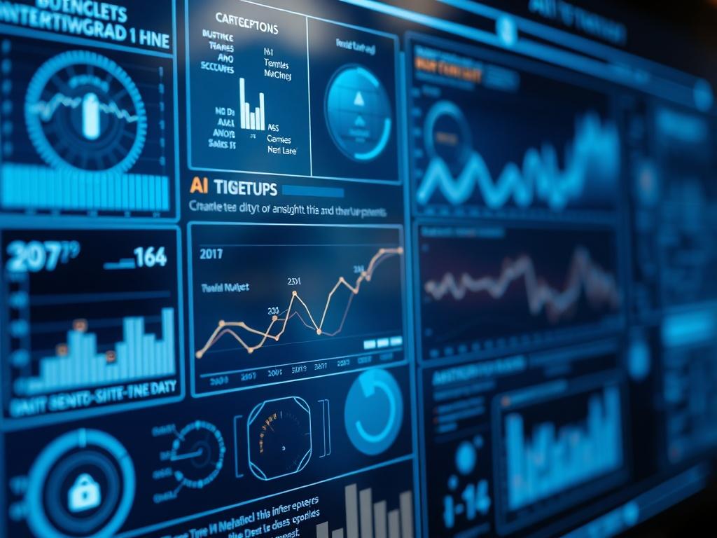 A close up shot of a futuristic digital interface displaying