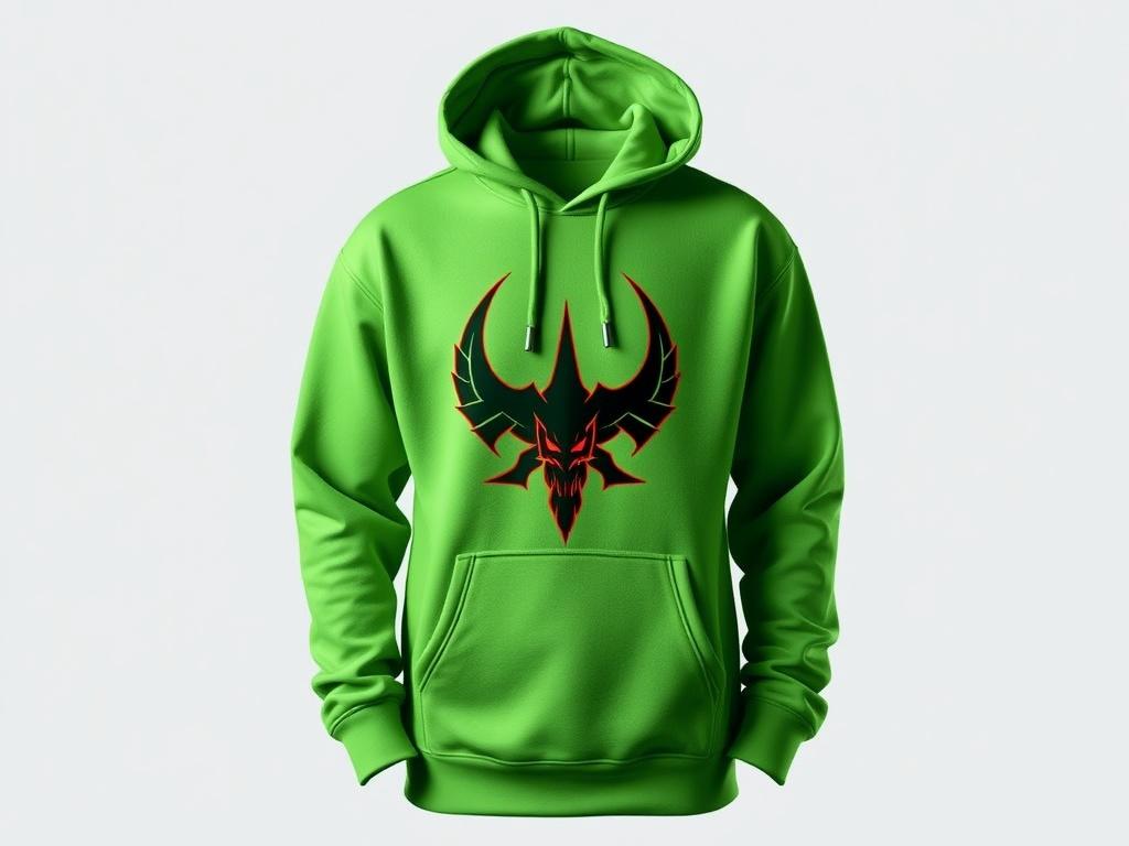 A realistic high resolution image of a HellStar Hooded Sweatshirt