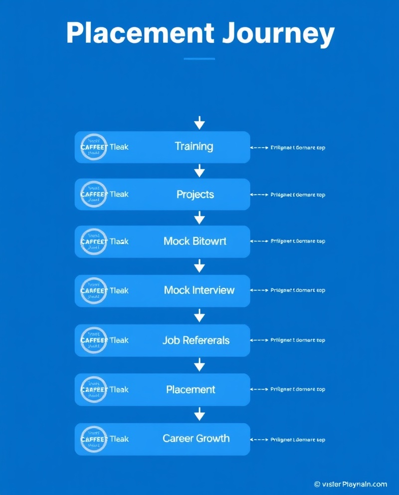 8-step placement journey visualization