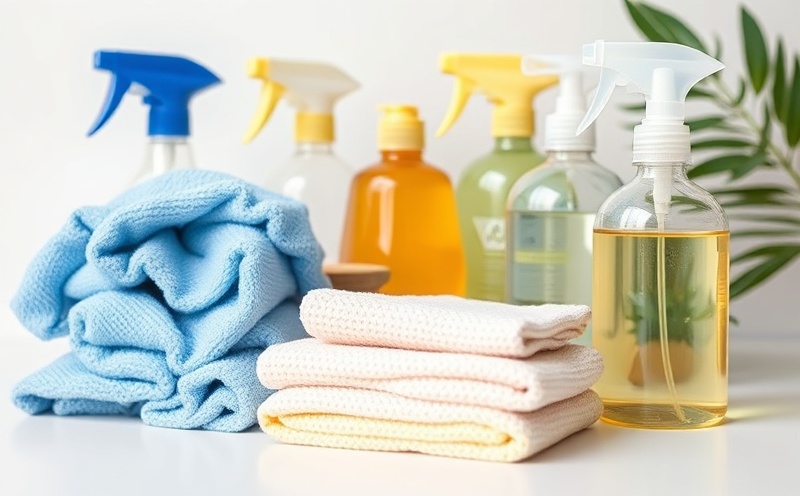 Eco-friendly cleaning supplies arranged professionally