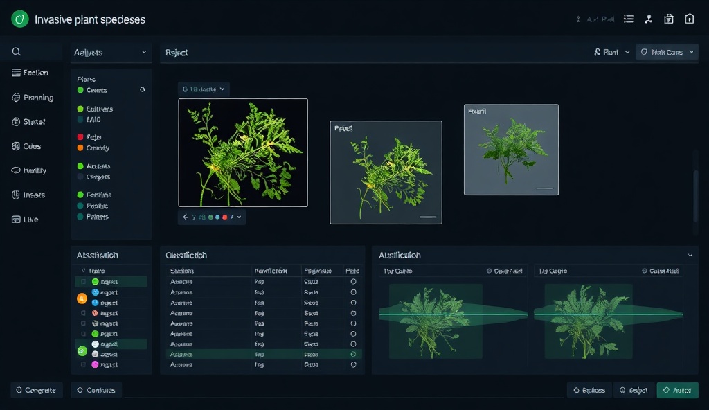 Invasive plant species analysis and classification interface