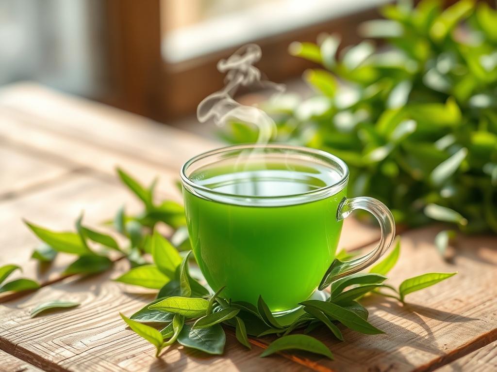A close up shot of a steaming cup of organic