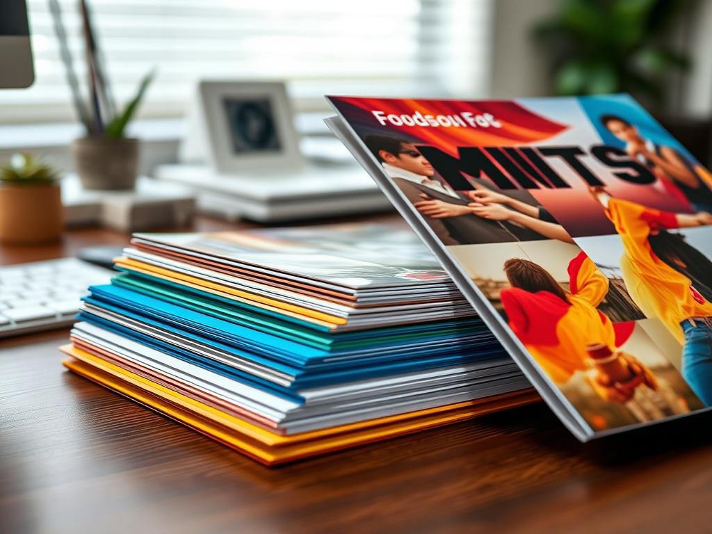 **AI Image Generation Prompt:**

Create a realistic high-resolution photo that captures the essence of a marketing consultant's workspace, reflecting the theme of the blog titled "What Wausau Print Shops Get Wrong (and How to Choose One That Doesn’t)." 

**Composition:** Focus on a well-organized desk as the main subject. The desk should have a clean and professional look, with a close-up shot showcasing a stack of print samples in various colors and finishes, neatly arranged on one side. On the other side,